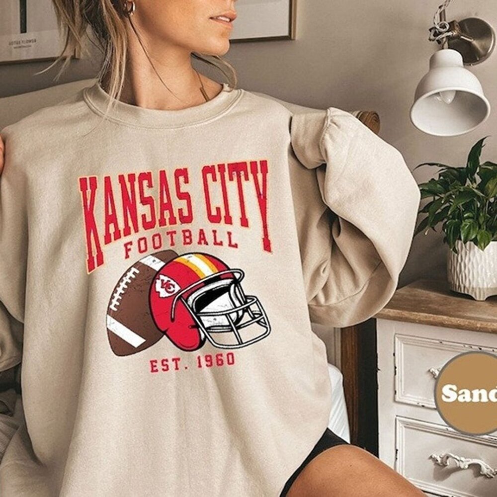 Kansas City Super Bowl 2025 Football Sweatshirt Retro NFL Crewneck Vintage 05
